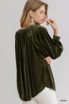 Velvet Tie Back Top