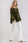 Velvet Tie Back Top