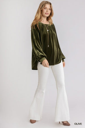 Velvet Tie Back Top