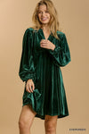 Velvet Split Neck Dress