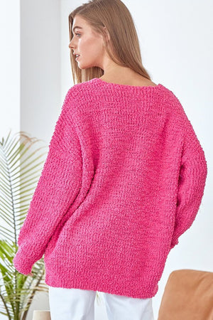 Soft Popcorn VNeck Sweater