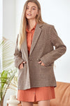 Checkered Houndstooth Blazer