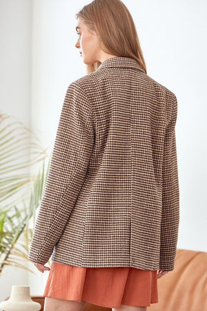 Checkered Houndstooth Blazer