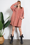 Plus LS Cotton Gauze Button Up Tunic