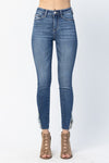 Slit Hem HW Skinny Jeans