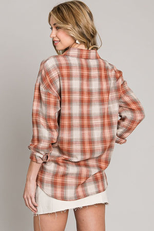 Single Pocket Flannel Shirt