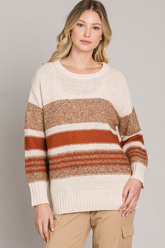 Rust Striped Sweater