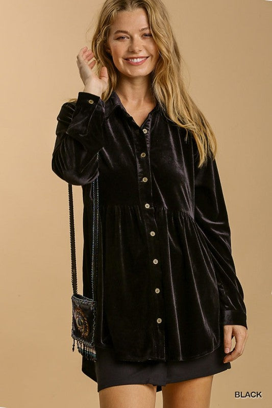 Velvet Button Tunic