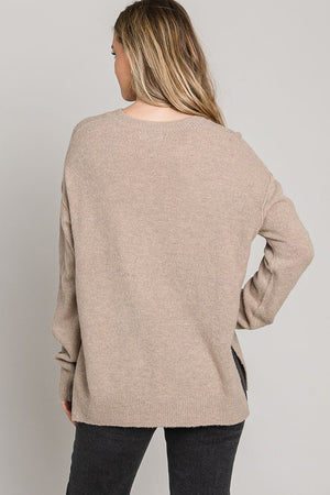 Casual Chest Pocket Sweater