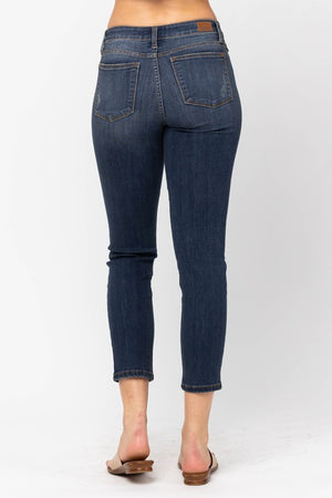 Mid Rise Crop Relaxed Fit Jeans