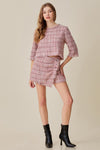 Wrap Style Tweed Skort