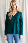 Solid LS Ribbed V Top