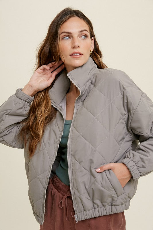 Side Pocket Quilted Jacket