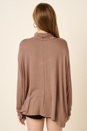 Oversized Bamboo Turtleneck Top