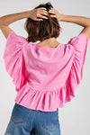 Wing Sleeve Knit Top