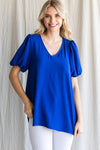 Puff Sleeve V-Neck Top