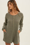 LS Waffle Knit Romper