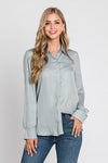 Classic Satin Button Top