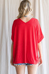 Oversize Rib Knit Dolman Top
