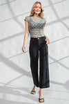 Wide Leg Twill Pants