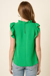 Ruffle Neck & Sleeve Top