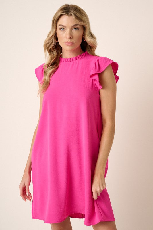 Ruffle Neck Airflow Dress