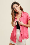 Satin Button Up Blouse