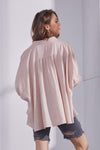 Relaxed Dolman Button Top