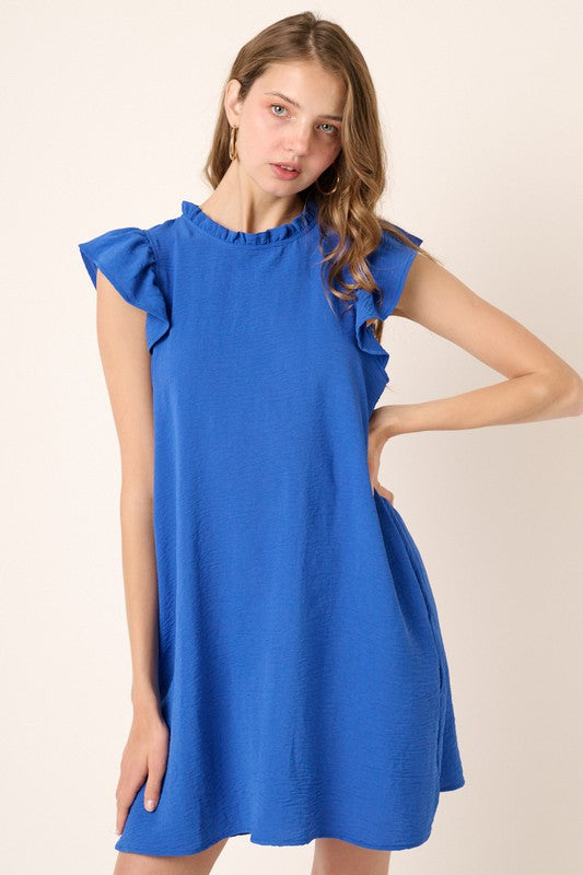 Ruffle Neck Airflow Dress