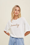 Embroidered Beachy Graphic Tee