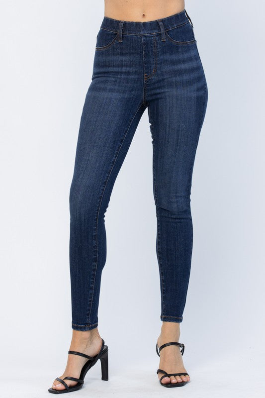 Sue Patch Pocket Pull-On Skinny Jeans