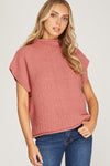 Roll Neck Sleeveless Sweater Top