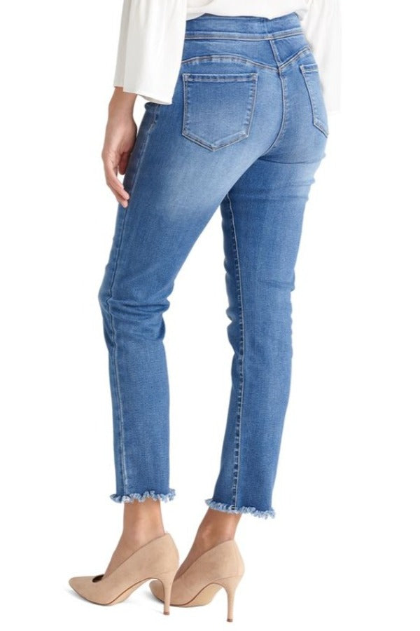 Omg Pull-On Boyfriend Fray Bottom Ankle Jeans