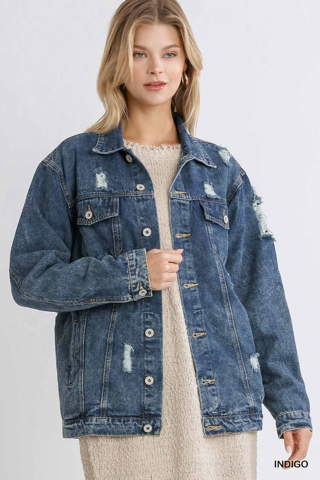 Distressed Jean Jacket