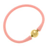 Bali 24K Gold Plated Ball Bead Silicone Bracelet