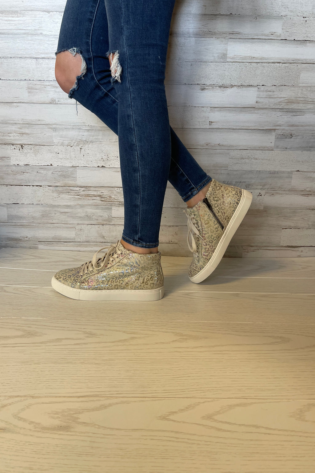 Imagine Metallic Leopard Sneaker