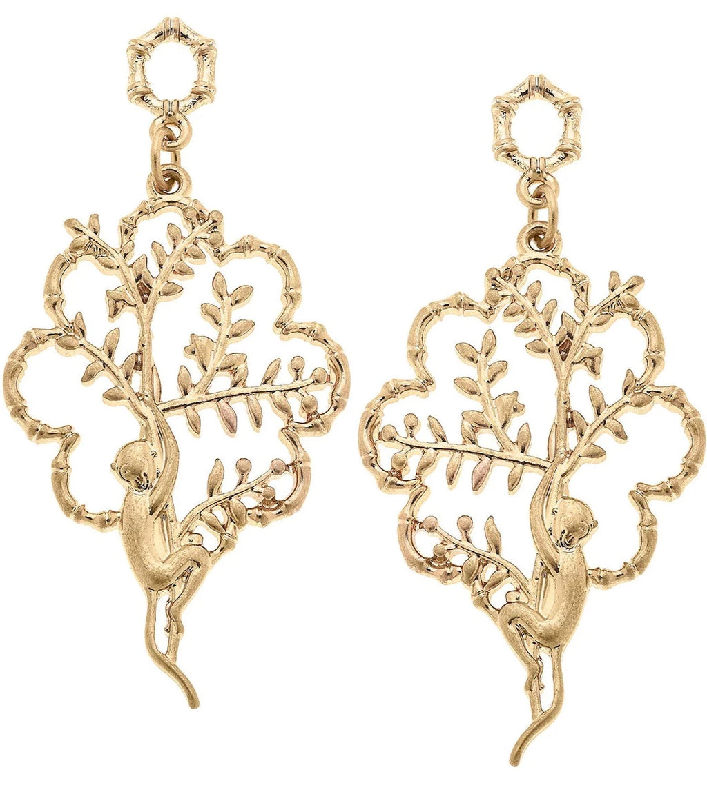 Aurelia Monkey Drop Earrings