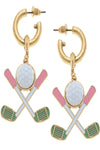 Scout Golf Club Enamel Drop Earrings