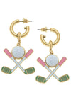 Scout Golf Club Enamel Drop Earrings