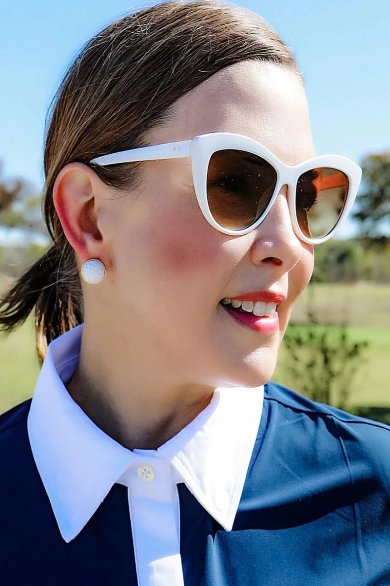 Flynn Golf Ball Stud Earrings