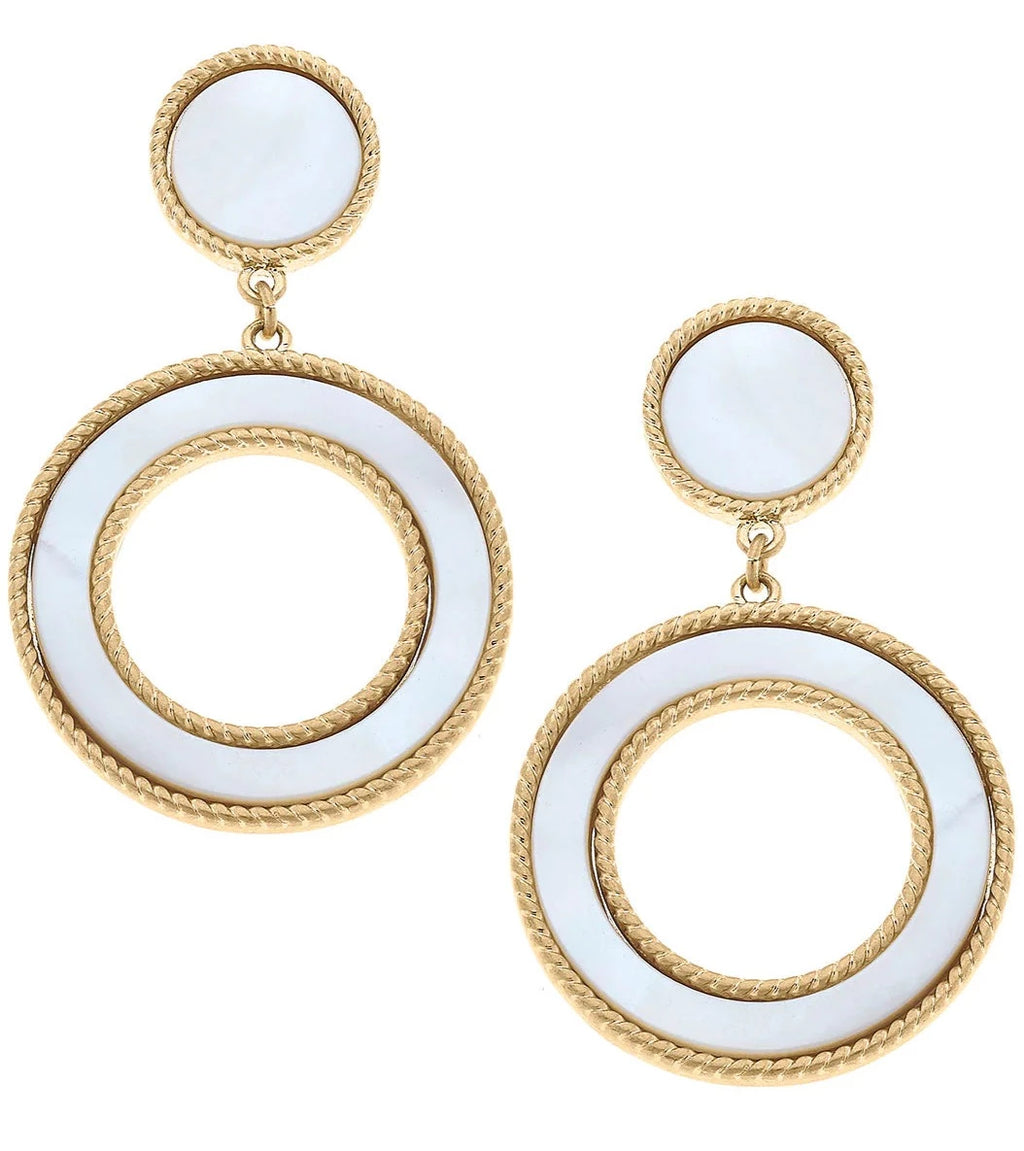 Sadie Linked Disc Drop Earrings