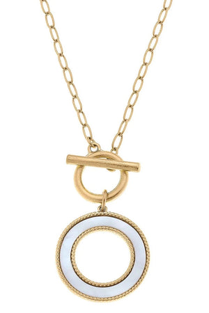 Sadie Circle T-Bar Necklace