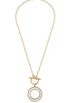 Sadie Circle T-Bar Necklace