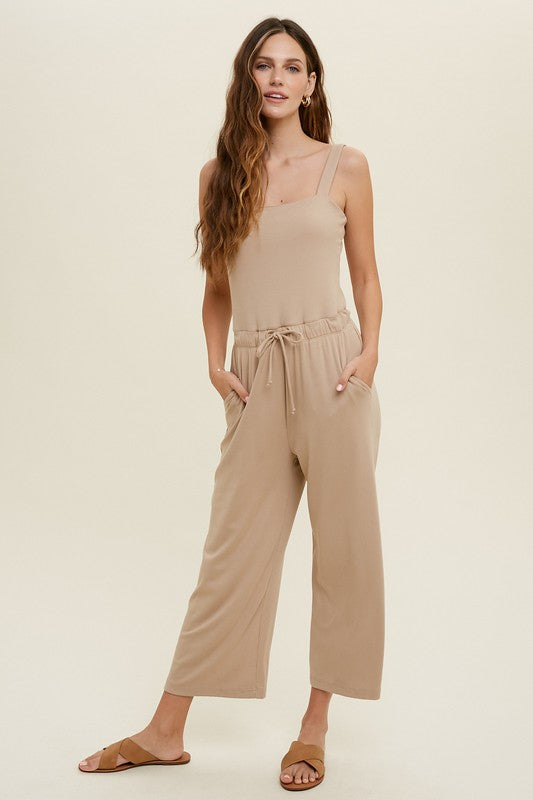 Ribbed Midi Jumpsuit