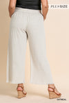 Plus Wide Leg Elastic Waist Pants