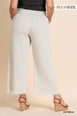 Plus Wide Leg Elastic Waist Pants