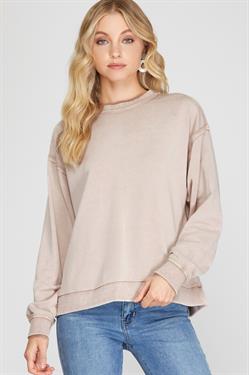 French Terry Solid Sweatshirt