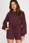 Heavy Knit LS Romper