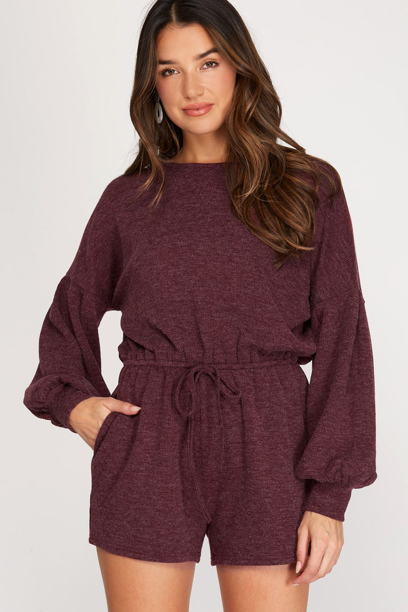 Heavy Knit LS Romper