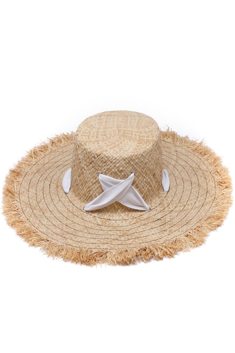 Taylor Criss Cross Ribbon Floppy Hat